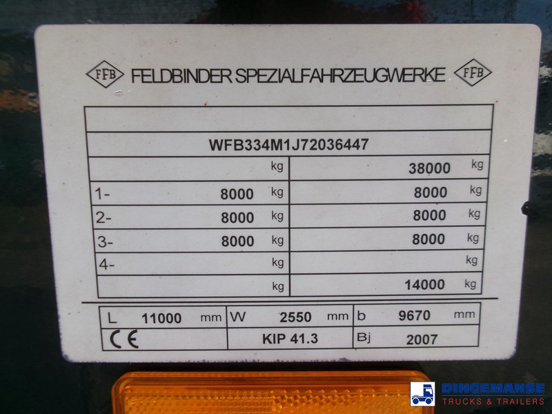 Напівпричіп цистерна Feldbinder Powder tank alu 41 m3 (tipping): фото 14