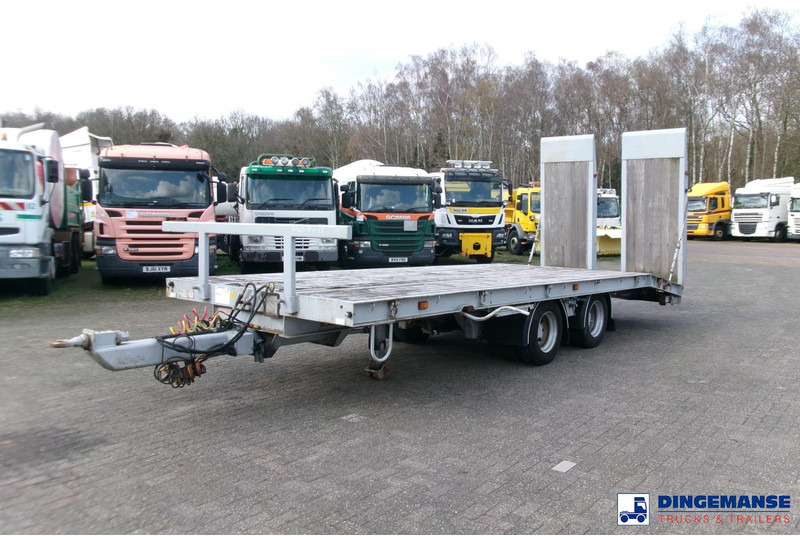 KING 2-axle platform drawbar trailer 14t + ramps - Бортовий причіп/ Платформа: фото 1 KING 2-axle platform drawbar trailer 14t + ramps - Бортовий причіп/ Платформа: фото 1
