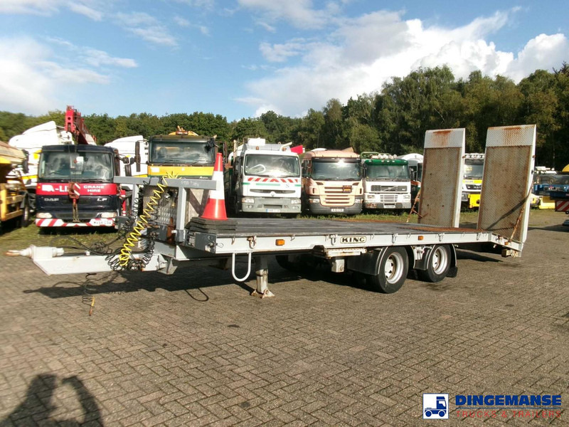 KING 2-axle platform drawbar trailer 14t + ramps - Бортовий причіп/ Платформа: фото 1 KING 2-axle platform drawbar trailer 14t + ramps - Бортовий причіп/ Платформа: фото 1
