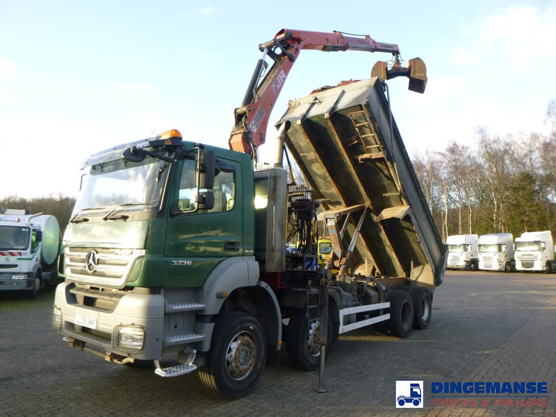Mercedes-Benz Axor 3236 8x4 RHD tipper + Hiab 1283 DK-2 Duo - Вантажівка з маніпулятором: фото 1 Mercedes-Benz Axor 3236 8x4 RHD tipper + Hiab 1283 DK-2 Duo - Вантажівка з маніпулятором: фото 1