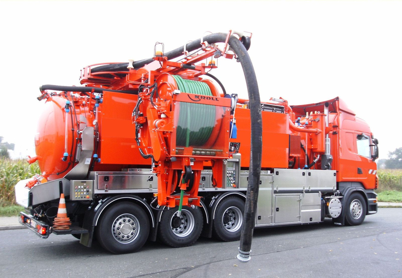 Scania R450 8x4 Kroll 19m³ W-Rückgewinner Kombi-HD +ADR - Асенізатори: фото 1 Scania R450 8x4 Kroll 19m³ W-Rückgewinner Kombi-HD +ADR - Асенізатори: фото 1