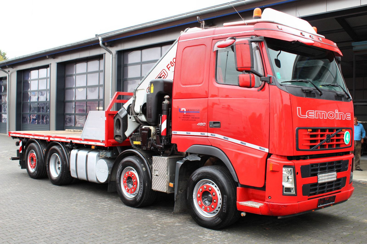 Volvo FM 480 8x2 Pritsche + FASSI F800XP Kran 6x - Бортова вантажівка/ Платформа, Вантажівка з маніпулятором: фото 1 Volvo FM 480 8x2 Pritsche + FASSI F800XP Kran 6x - Бортова вантажівка/ Платформа, Вантажівка з маніпулятором: фото 1