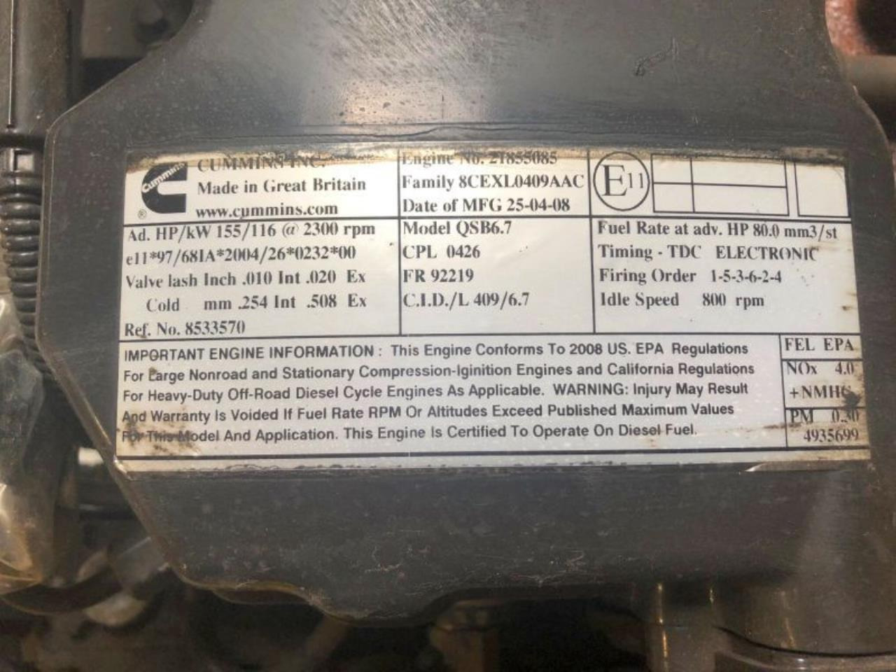 Cummins QSB6.7 155 - Двигун: фото 2 Cummins QSB6.7 155 - Двигун: фото 2