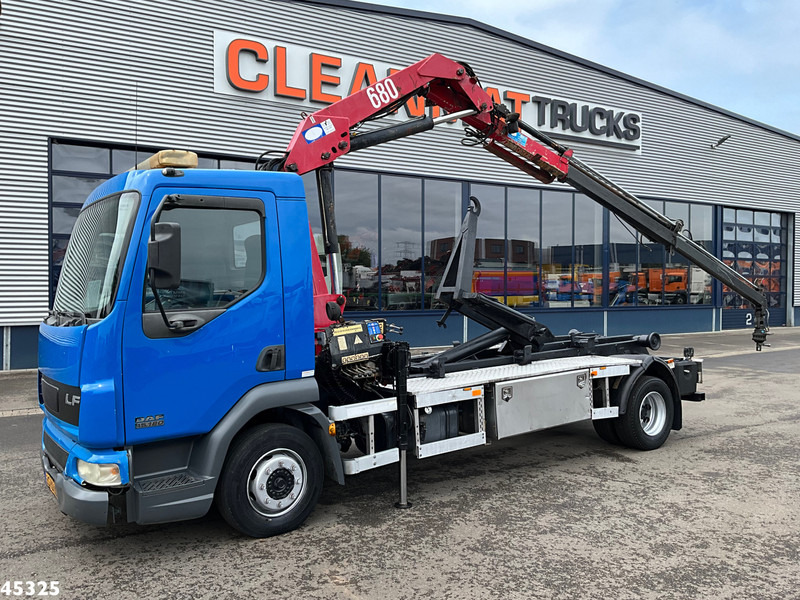 DAF FA 45 LF 180 HMF 7 Tonmeter laadkraan - Гаковий мультиліфт вантажівка, Вантажівка з маніпулятором: фото 1 DAF FA 45 LF 180 HMF 7 Tonmeter laadkraan - Гаковий мультиліфт вантажівка, Вантажівка з маніпулятором: фото 1
