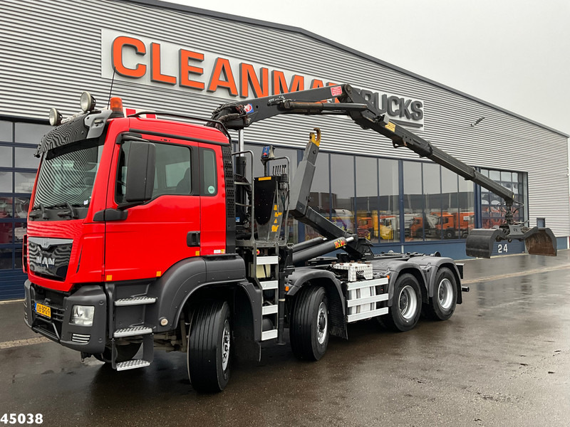 MAN TGS 35.400 8x4 Euro 6 HMF 16 Tonmeter Z-kraan - Гаковий мультиліфт вантажівка, Вантажівка з маніпулятором: фото 1 MAN TGS 35.400 8x4 Euro 6 HMF 16 Tonmeter Z-kraan - Гаковий мультиліфт вантажівка, Вантажівка з маніпулятором: фото 1