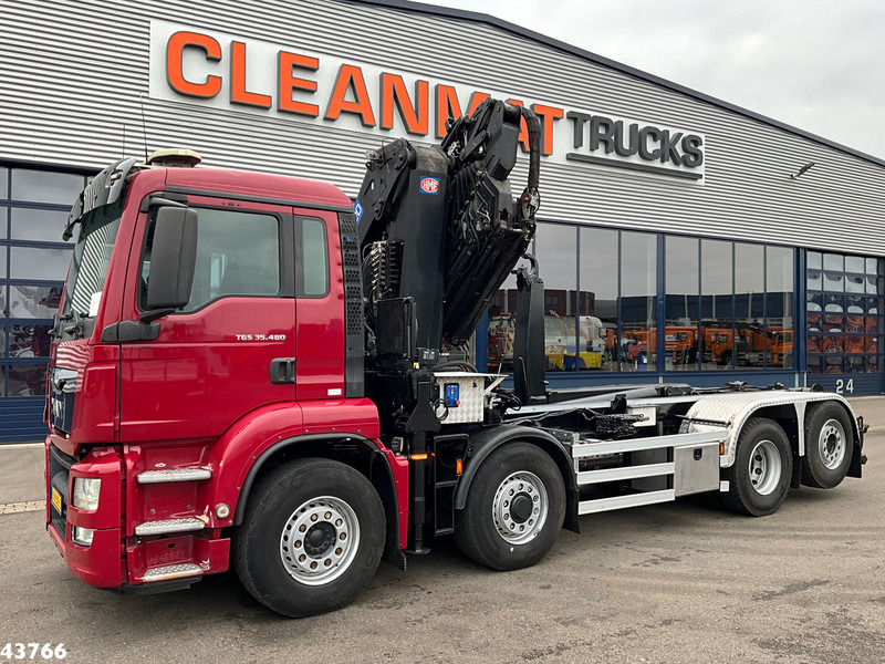MAN TGS 35.480 8x4H Euro 6 HMF 40 Tonmeter laadkraan + Fly-Jib - Гаковий мультиліфт вантажівка, Вантажівка з маніпулятором: фото 2 MAN TGS 35.480 8x4H Euro 6 HMF 40 Tonmeter laadkraan + Fly-Jib - Гаковий мультиліфт вантажівка, Вантажівка з маніпулятором: фото 2