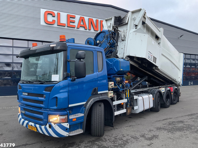 Scania P 360 8x2 Hiab 21 Tonmeter laadkraan - Гаковий мультиліфт вантажівка, Вантажівка з маніпулятором: фото 2 Scania P 360 8x2 Hiab 21 Tonmeter laadkraan - Гаковий мультиліфт вантажівка, Вантажівка з маніпулятором: фото 2