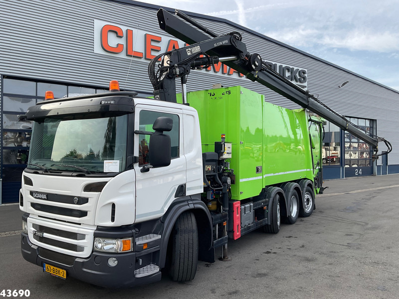 Scania P 360 Faun 18m³ + Hiab crane + Underground Container Washing Installation - Сміттєвози: фото 1 Scania P 360 Faun 18m³ + Hiab crane + Underground Container Washing Installation - Сміттєвози: фото 1