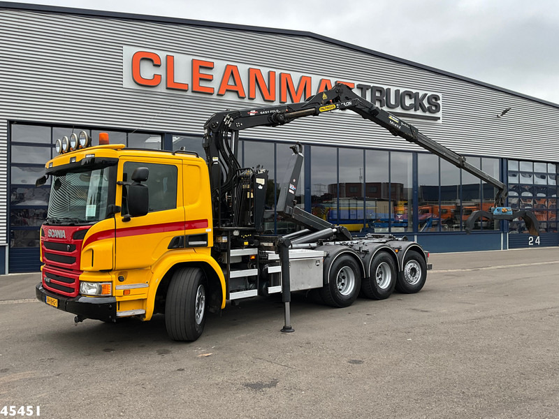 Scania P 410 8x4 Euro 6 Palfinger 14 Tonmeter Z-kraan - Гаковий мультиліфт вантажівка, Вантажівка з маніпулятором: фото 1 Scania P 410 8x4 Euro 6 Palfinger 14 Tonmeter Z-kraan - Гаковий мультиліфт вантажівка, Вантажівка з маніпулятором: фото 1
