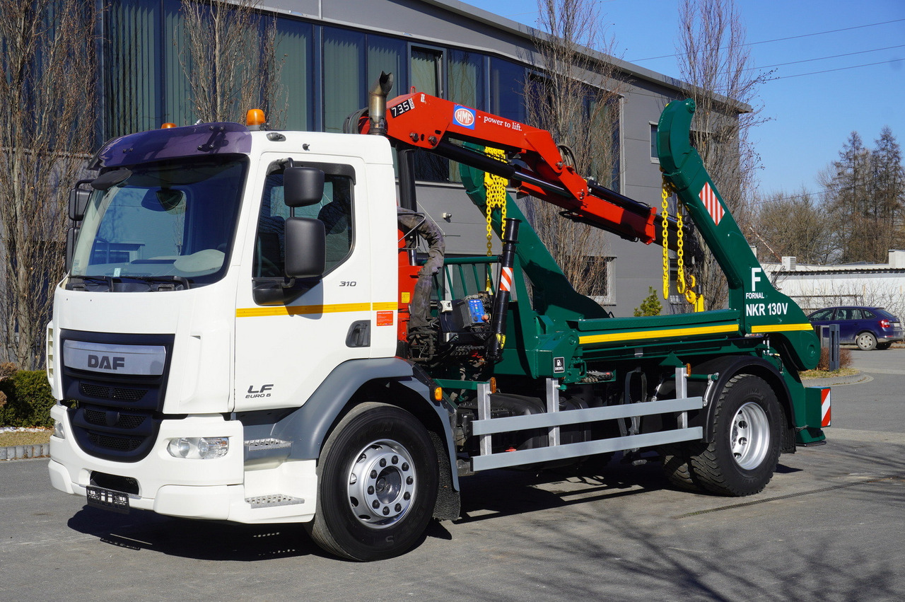 DAF LF 18.310 E6 / Skip loader Fornal NKR 130V / HDS HMF 735 K2 / Manual gearbox - Вантажівка з маніпулятором: фото 1 DAF LF 18.310 E6 / Skip loader Fornal NKR 130V / HDS HMF 735 K2 / Manual gearbox - Вантажівка з маніпулятором: фото 1