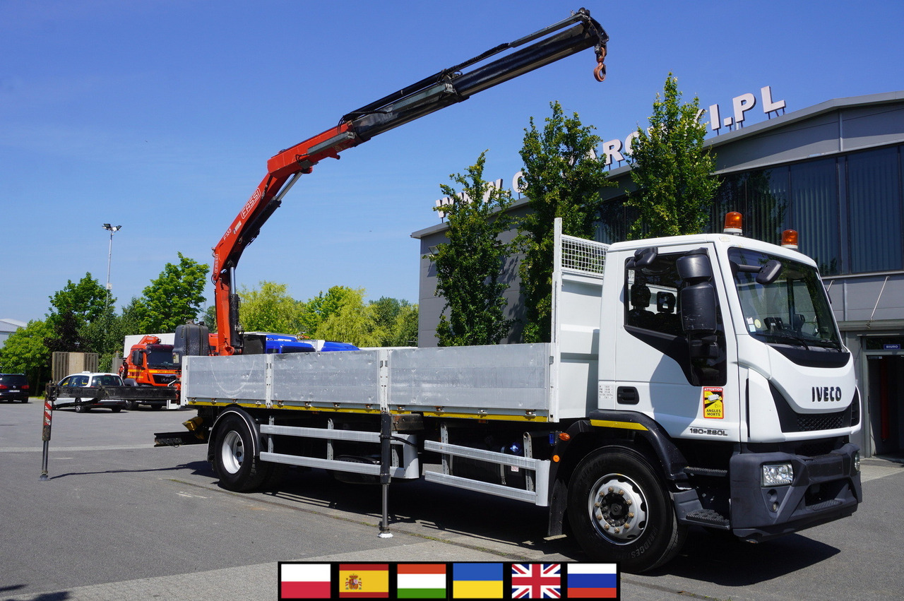 IVECO EUROCARGO 190-280L / FASSI F135A / 8 M / Lift cap. 5580 kg - Бортова вантажівка/ Платформа, Вантажівка з маніпулятором: фото 1 IVECO EUROCARGO 190-280L / FASSI F135A / 8 M / Lift cap. 5580 kg - Бортова вантажівка/ Платформа, Вантажівка з маніпулятором: фото 1