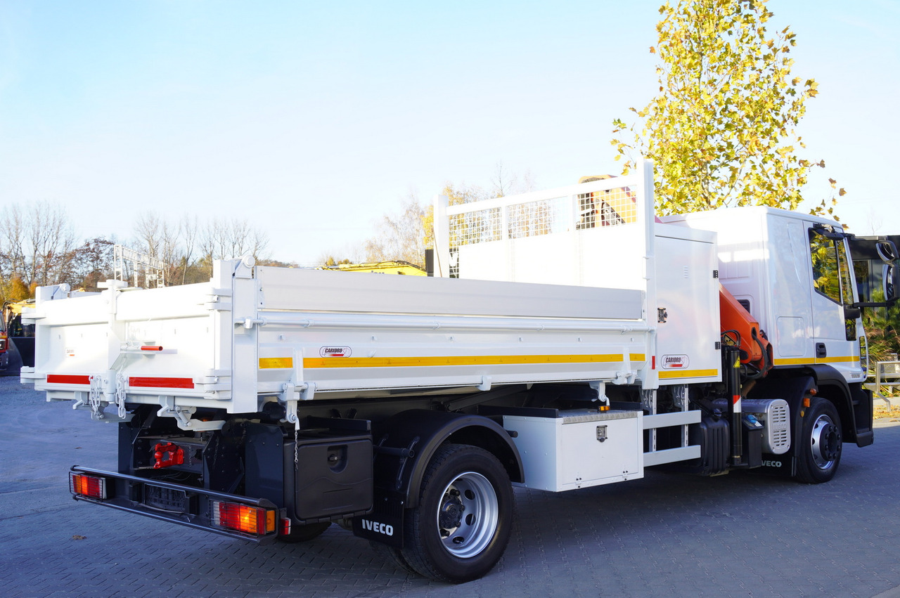 Бортова вантажівка/ Платформа, Вантажівка з маніпулятором IVECO Eurocargo 120E18 Crane Palfinger / 3-way tipper / sleeper cab: фото 8