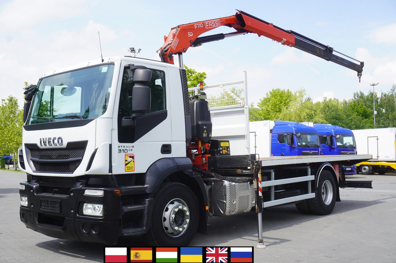 IVECO STRALIS 310 E6 / FASSI F110B / 630 MTH! / 4 t lift cap. / 19 t - Бортова вантажівка/ Платформа, Вантажівка з маніпулятором: фото 1 IVECO STRALIS 310 E6 / FASSI F110B / 630 MTH! / 4 t lift cap. / 19 t - Бортова вантажівка/ Платформа, Вантажівка з маніпулятором: фото 1