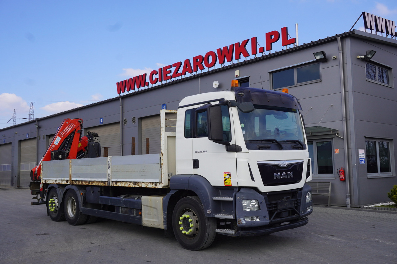 MAN TGS 26.360 Flatbed / Fassi F175 7.7 T / steered 3rd axle - Вантажівка з маніпулятором: фото 2 MAN TGS 26.360 Flatbed / Fassi F175 7.7 T / steered 3rd axle - Вантажівка з маніпулятором: фото 2