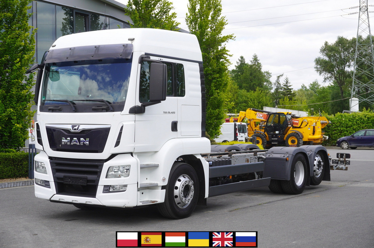 MAN TGS 26.420 / 7.5 m chassis / 14.5 t load cap. / Sleeping cab - Вантажівка шасі: фото 1 MAN TGS 26.420 / 7.5 m chassis / 14.5 t load cap. / Sleeping cab - Вантажівка шасі: фото 1