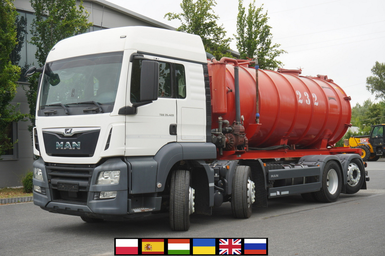 MAN TGS 35.420 8×2 / NEW septic barrel 13000 L / 3 steered axles - Вантажівка цистерна: фото 1 MAN TGS 35.420 8×2 / NEW septic barrel 13000 L / 3 steered axles - Вантажівка цистерна: фото 1