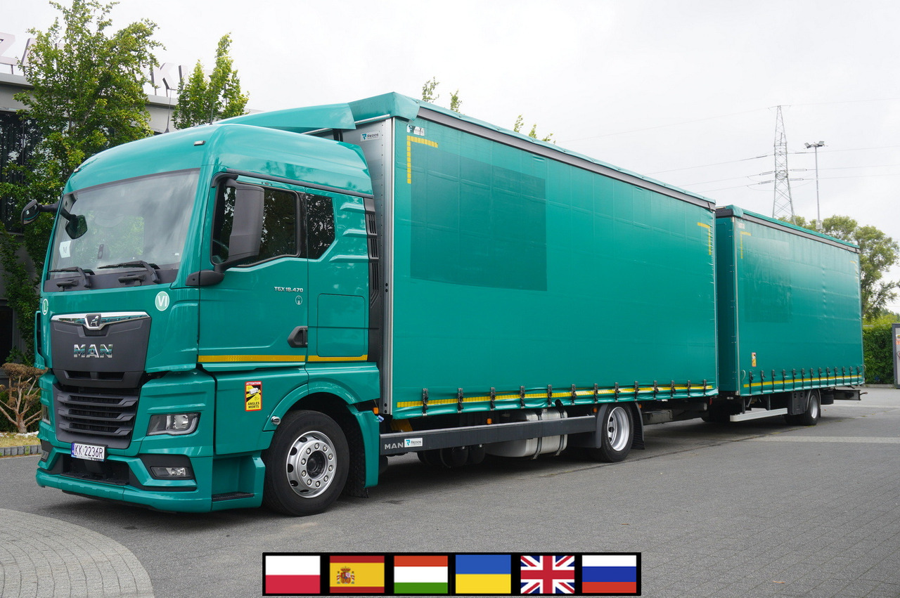 MAN TGX 18.470 / Trailer 19 EPAL / Curtainsider 19 EPAL / 2022 / Retarder / 15 units - Тентована вантажівка: фото 1 MAN TGX 18.470 / Trailer 19 EPAL / Curtainsider 19 EPAL / 2022 / Retarder / 15 units - Тентована вантажівка: фото 1