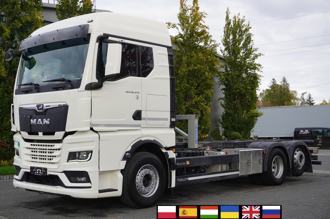 MAN TGX 26.470 6x2 COINTAINERKIPPER HYVA HIRMSCHLING / 200 tho. km! - Контейнеровоз/ Змінний кузов вантажівка: фото 1 MAN TGX 26.470 6x2 COINTAINERKIPPER HYVA HIRMSCHLING / 200 tho. km! - Контейнеровоз/ Змінний кузов вантажівка: фото 1