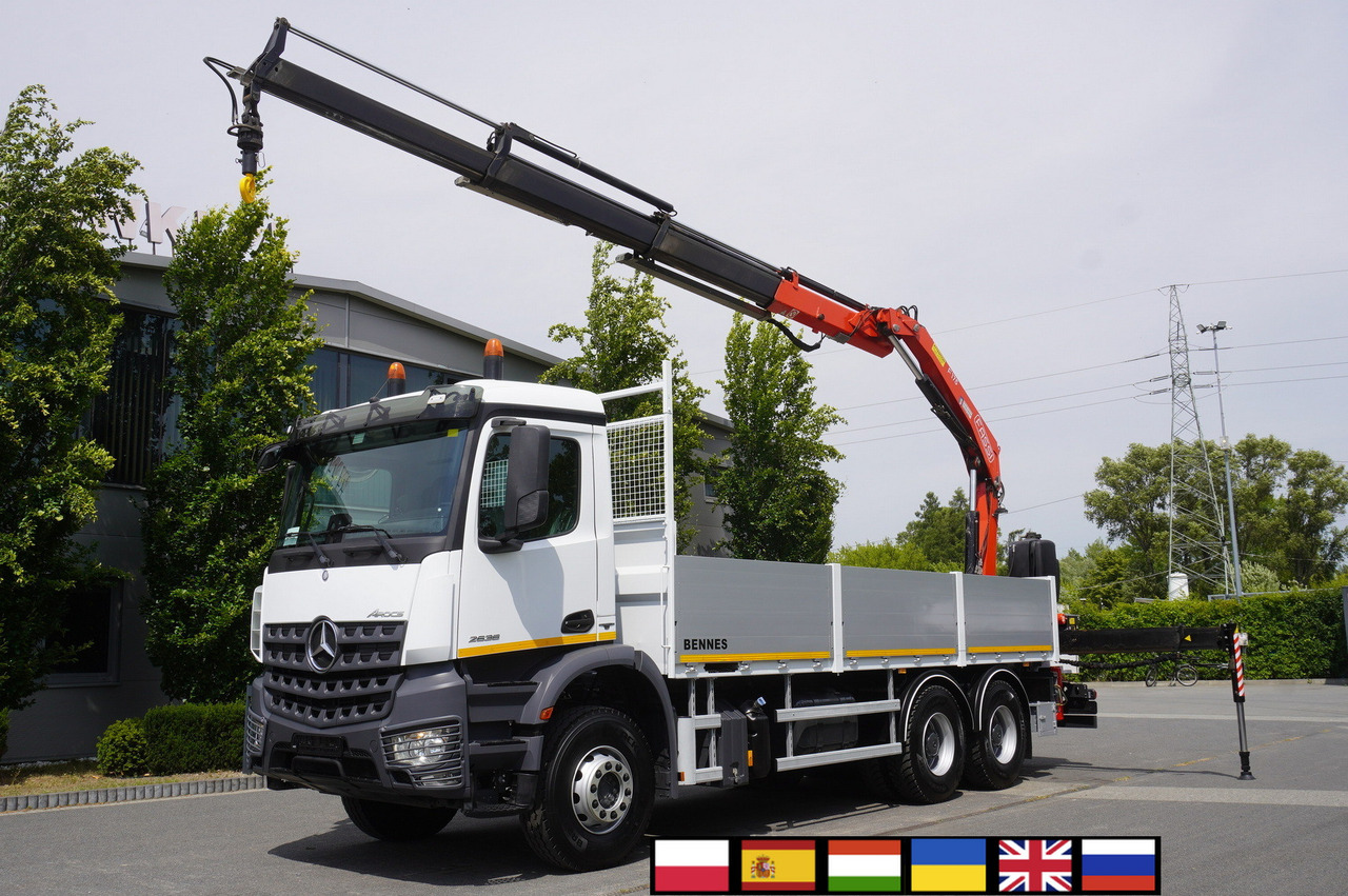 MERCEDES-BENZ Arocs 2633 flatbed truck / Crane FASSI F155A.0.23 / REMOTE CONTROL / 230,000 km - Бортова вантажівка/ Платформа, Вантажівка з маніпулятором: фото 1 MERCEDES-BENZ Arocs 2633 flatbed truck / Crane FASSI F155A.0.23 / REMOTE CONTROL / 230,000 km - Бортова вантажівка/ Платформа, Вантажівка з маніпулятором: фото 1