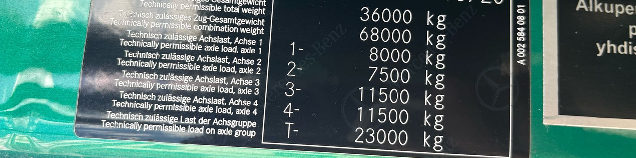 Mercedes-Benz Arocs 3563 8 × 4 / 630 HP / steered axle / Logging superstructure - Вантажівка з маніпулятором: фото 2 Mercedes-Benz Arocs 3563 8 × 4 / 630 HP / steered axle / Logging superstructure - Вантажівка з маніпулятором: фото 2