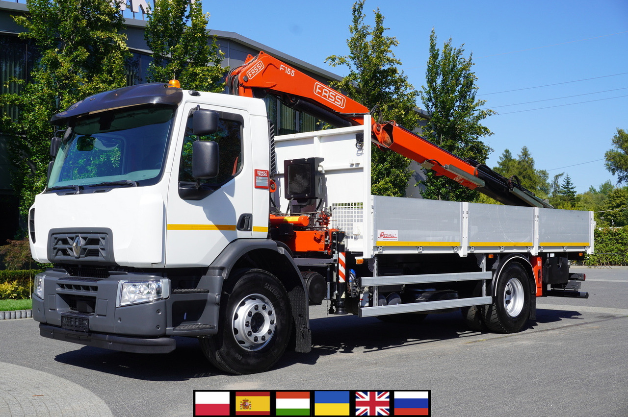 RENAULT C320 P 4x2 / FASSI crane 6.2 T / range 10 m / Flatbed 15 EPAL / 50 tho. km! - Бортова вантажівка/ Платформа, Вантажівка з маніпулятором: фото 1 RENAULT C320 P 4x2 / FASSI crane 6.2 T / range 10 m / Flatbed 15 EPAL / 50 tho. km! - Бортова вантажівка/ Платформа, Вантажівка з маніпулятором: фото 1