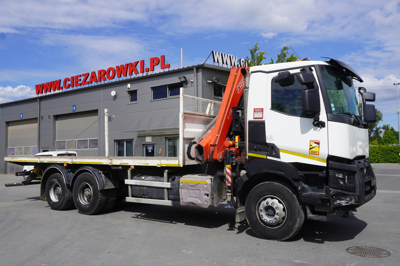 RENAULT K380 6x4 / FASSI F175 crane 7.85 t / 120 thousand km - Бортова вантажівка/ Платформа, Вантажівка з маніпулятором: фото 4 RENAULT K380 6x4 / FASSI F175 crane 7.85 t / 120 thousand km - Бортова вантажівка/ Платформа, Вантажівка з маніпулятором: фото 4