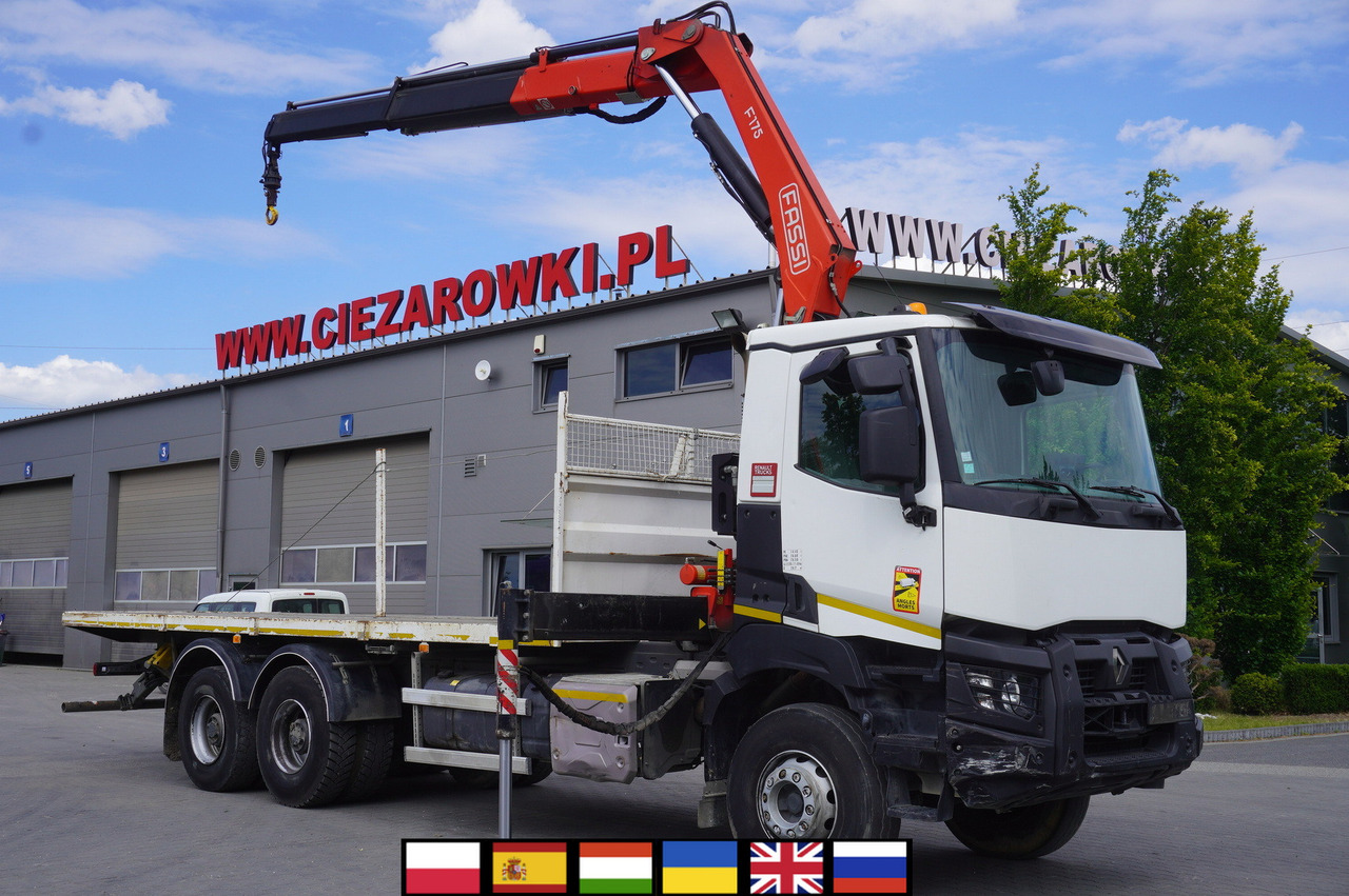 RENAULT K380 6x4 / FASSI F175 crane 7.85 t / 120 thousand km - Бортова вантажівка/ Платформа, Вантажівка з маніпулятором: фото 3 RENAULT K380 6x4 / FASSI F175 crane 7.85 t / 120 thousand km - Бортова вантажівка/ Платформа, Вантажівка з маніпулятором: фото 3