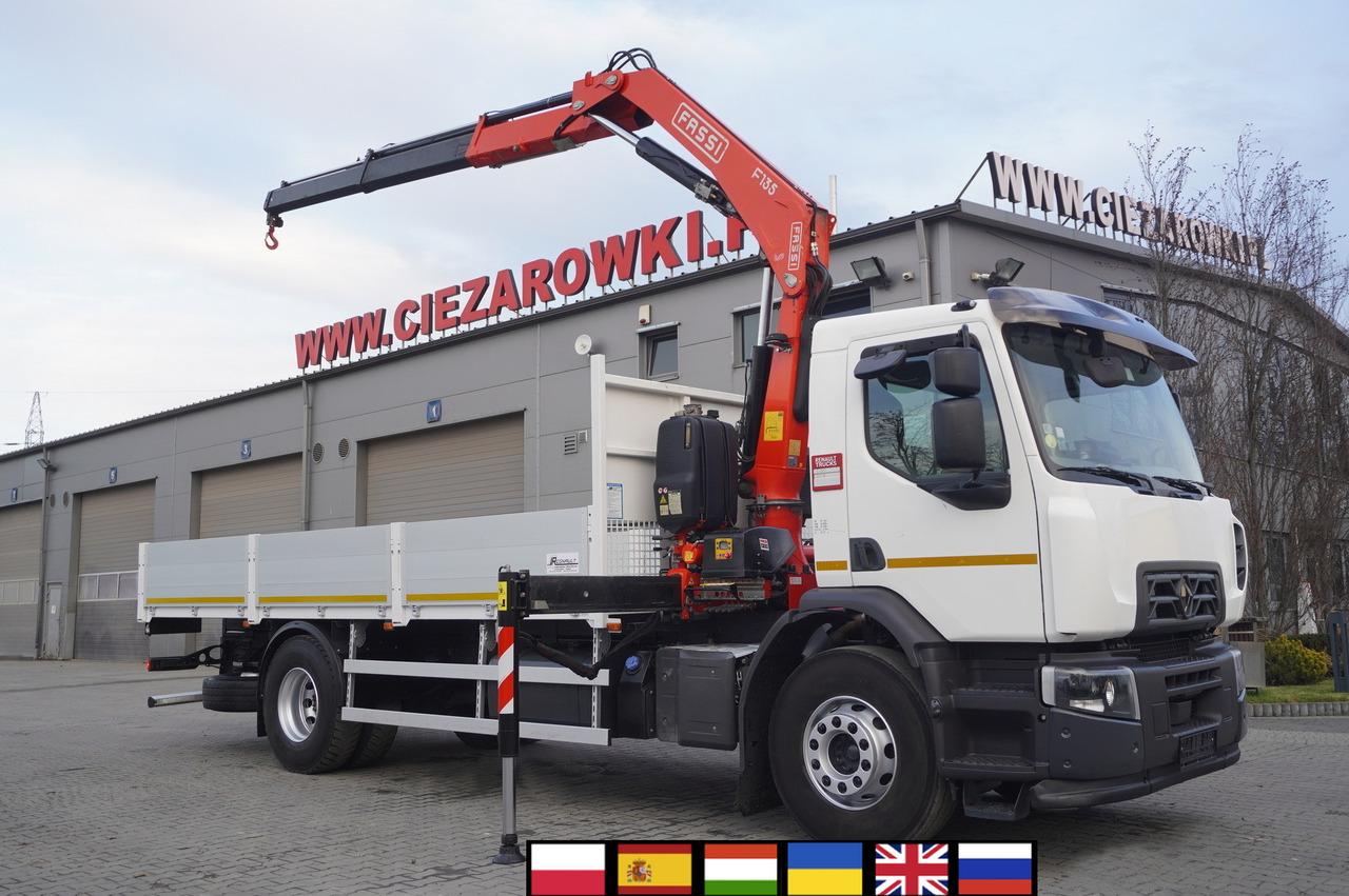 Renault C320 P4x2 E6 / Fassi 5.6 t / Range 8 m / Platform 15 EPAL - Бортова вантажівка/ Платформа, Вантажівка з маніпулятором: фото 1 Renault C320 P4x2 E6 / Fassi 5.6 t / Range 8 m / Platform 15 EPAL - Бортова вантажівка/ Платформа, Вантажівка з маніпулятором: фото 1