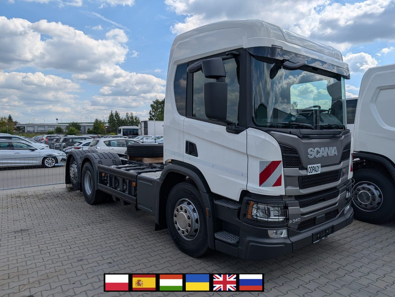 SCANIA P 340 B6x2*4NA / chassis frame / steering axle / CNG / large cab / 8 units - Вантажівка шасі: фото 1 SCANIA P 340 B6x2*4NA / chassis frame / steering axle / CNG / large cab / 8 units - Вантажівка шасі: фото 1