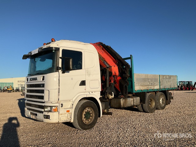 2003 Scania R124L 2007 Palfinger PK60002 19000 kg ... Flatbed Truck with Crane - Бортова вантажівка/ Платформа, Вантажівка з маніпулятором: фото 3 2003 Scania R124L 2007 Palfinger PK60002 19000 kg ... Flatbed Truck with Crane - Бортова вантажівка/ Платформа, Вантажівка з маніпулятором: фото 3
