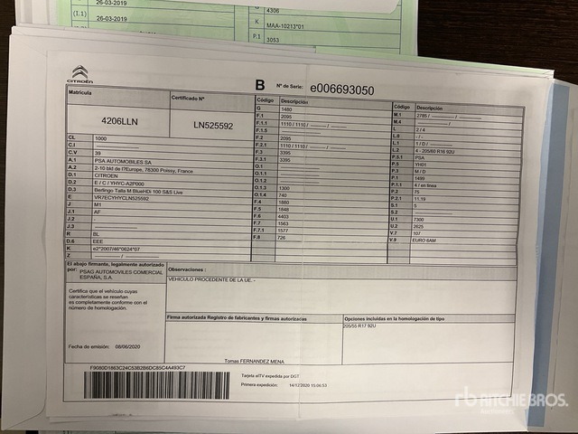 2020 Citroen Berlingo Passenger Van - Мікроавтобус, Пасажирський фургон: фото 2 2020 Citroen Berlingo Passenger Van - Мікроавтобус, Пасажирський фургон: фото 2