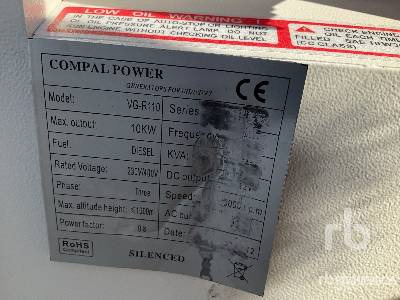 COMPAL VG-R110 10kW (Unused) - Електричний генератор: фото 1 COMPAL VG-R110 10kW (Unused) - Електричний генератор: фото 1