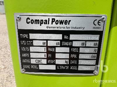 COMPAL VG-R30 41 kVA (Unused) - Електричний генератор: фото 5 COMPAL VG-R30 41 kVA (Unused) - Електричний генератор: фото 5