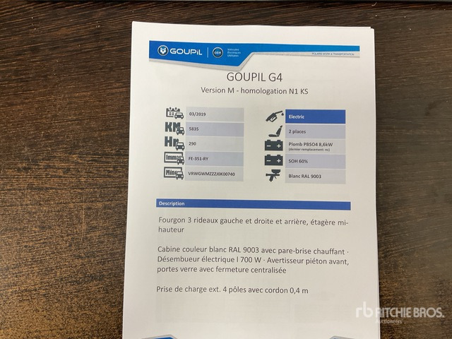 2019 Goupil G4M Electric Utility Vehicle - Комунальна/ Спеціальна техніка: фото 3 2019 Goupil G4M Electric Utility Vehicle - Комунальна/ Спеціальна техніка: фото 3