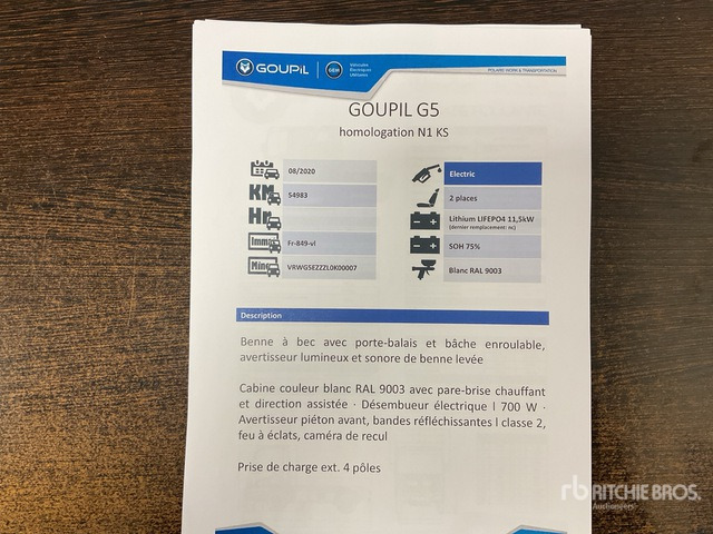 2020 Goupil G5E 4x2 Electric Utility Vehicle - Комунальна/ Спеціальна техніка: фото 3 2020 Goupil G5E 4x2 Electric Utility Vehicle - Комунальна/ Спеціальна техніка: фото 3