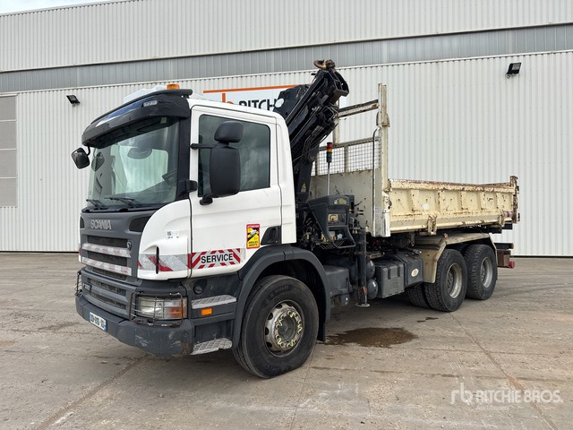 2008 Scania P380 2008 Hiab 166E-3 HIPRO 5700 kg ... Dump Truck with Crane - Самоскид вантажівка, Вантажівка з маніпулятором: фото 1 2008 Scania P380 2008 Hiab 166E-3 HIPRO 5700 kg ... Dump Truck with Crane - Самоскид вантажівка, Вантажівка з маніпулятором: фото 1