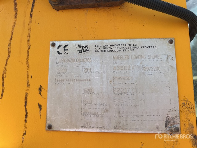 2011 JCB 436 Wheel Loader - Колісний навантажувач: фото 1 2011 JCB 436 Wheel Loader - Колісний навантажувач: фото 1