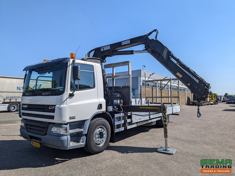 DAF CF75.250 4x2 Dagcab Euro3 - Open laadbak 6.14m + Hiab XS144-E3+3H - RadioGrafisch - 315.000km - TOP! - Бортова вантажівка/ Платформа, Вантажівка з маніпулятором: фото 1 DAF CF75.250 4x2 Dagcab Euro3 - Open laadbak 6.14m + Hiab XS144-E3+3H - RadioGrafisch - 315.000km - TOP! - Бортова вантажівка/ Платформа, Вантажівка з маніпулятором: фото 1