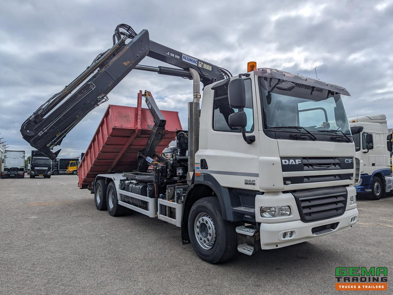 DAF CF85.410 6x4 Dagcab Euro5 EEV - Hiab Haakarm + Hiab 166E-2 DUO - Vangmuil - Гаковий мультиліфт вантажівка, Вантажівка з маніпулятором: фото 2 DAF CF85.410 6x4 Dagcab Euro5 EEV - Hiab Haakarm + Hiab 166E-2 DUO - Vangmuil - Гаковий мультиліфт вантажівка, Вантажівка з маніпулятором: фото 2