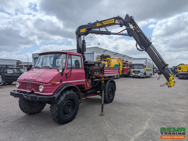 Unimog 416/U1100 4x4 - Hiab PK4600A - Open laadbak - Lier - Vangmuil/trekhaak - Mercedes Benz - Вантажівка з маніпулятором: фото 1 Unimog 416/U1100 4x4 - Hiab PK4600A - Open laadbak - Lier - Vangmuil/trekhaak - Mercedes Benz - Вантажівка з маніпулятором: фото 1