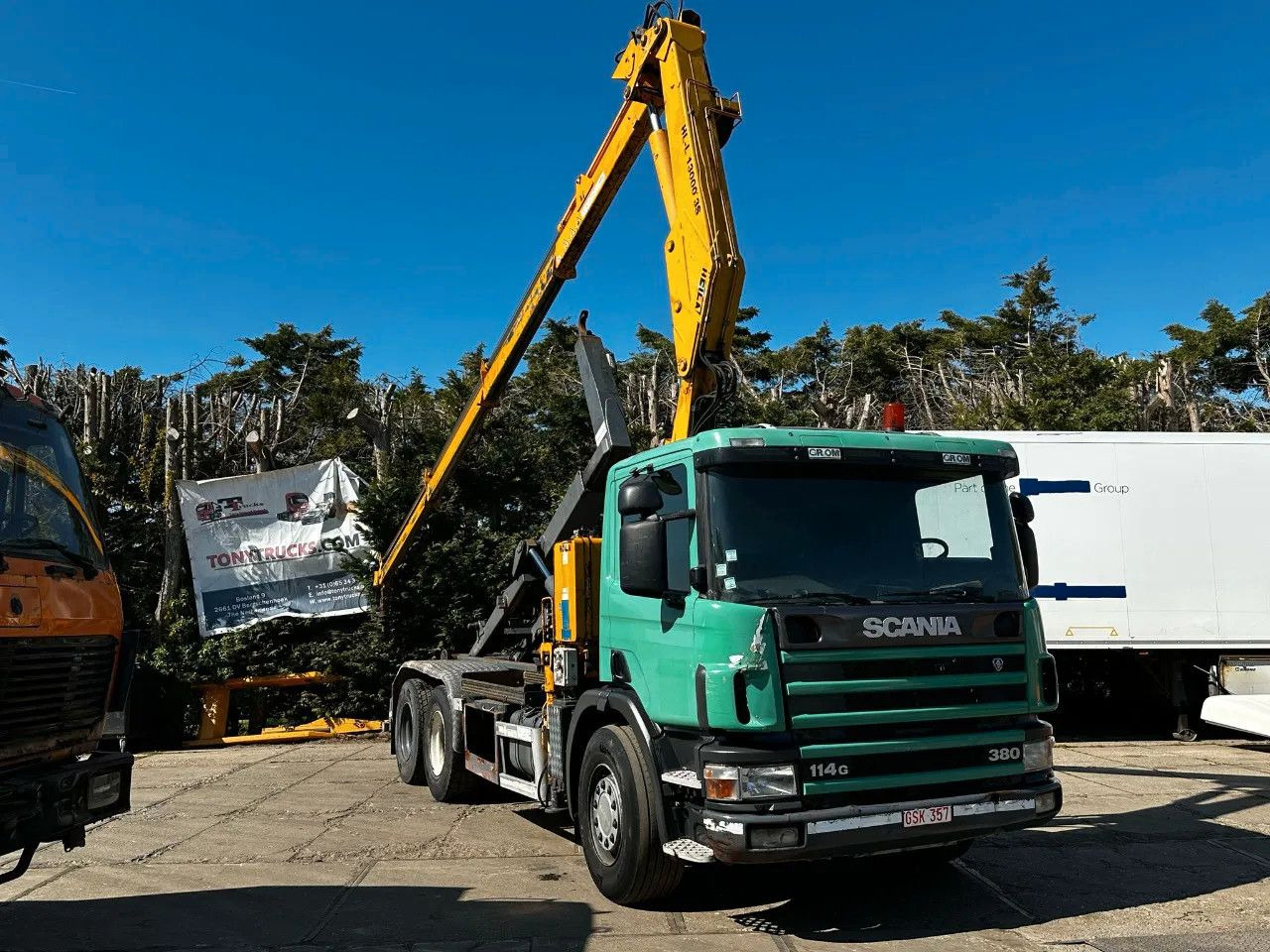 Scania P114-380 6X2 Ampirol + Heila 13000 5T Crane Manu - Контейнеровоз/ Змінний кузов вантажівка: фото 1 Scania P114-380 6X2 Ampirol + Heila 13000 5T Crane Manu - Контейнеровоз/ Змінний кузов вантажівка: фото 1