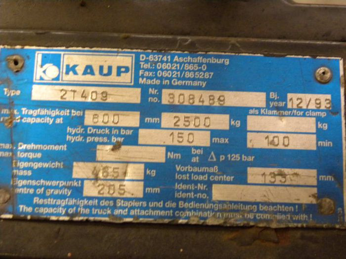 Kaup Double pallet handler - Вила в категорії Вантажно-розвантажувальна техніка: фото 3 Kaup Double pallet handler - Вила в категорії Вантажно-розвантажувальна техніка: фото 3