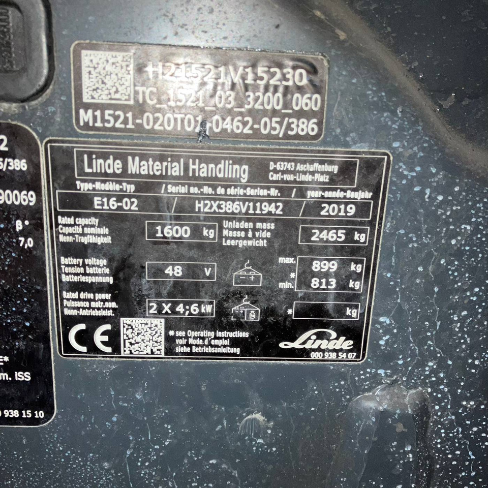 Linde E16 (386-02) EVO - Електронавантажувач: фото 4 Linde E16 (386-02) EVO - Електронавантажувач: фото 4