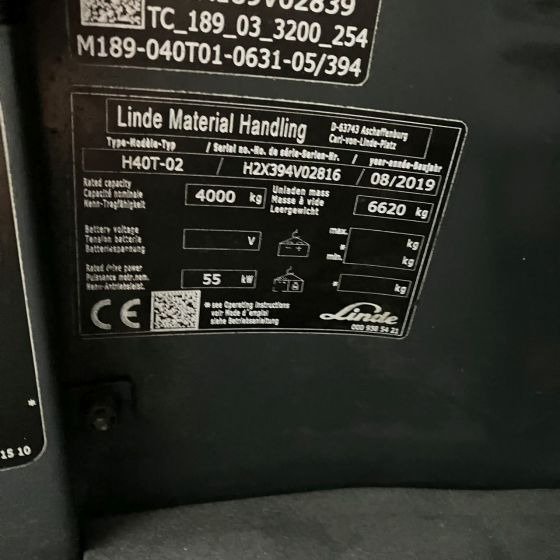 Linde H40T (394-02) Beverage - Газовий навантажувач: фото 5 Linde H40T (394-02) Beverage - Газовий навантажувач: фото 5