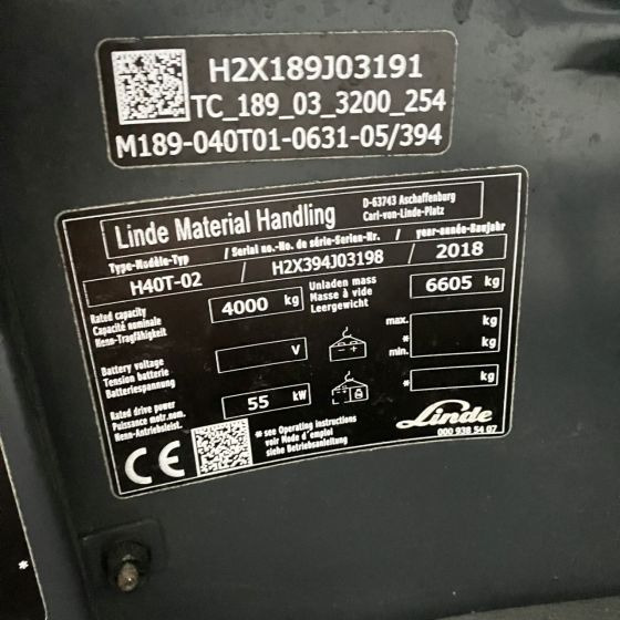 Linde H40T (394-02) Beverage - Газовий навантажувач: фото 5 Linde H40T (394-02) Beverage - Газовий навантажувач: фото 5