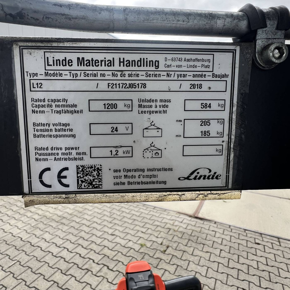 Штабелер Linde L12 (1172): фото 15 Штабелер Linde L12 (1172): фото 15