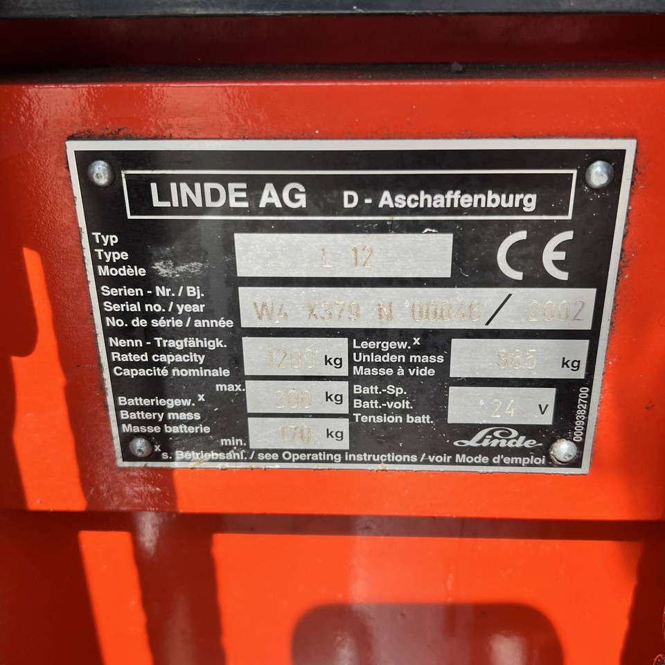 Штабелер Linde L12 (379): фото 14 Штабелер Linde L12 (379): фото 14