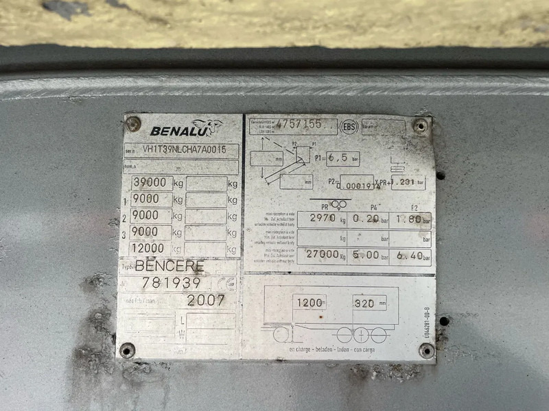 Самоскид напівпричіп Benalu 60m3 Optiliner Vol alu SELF SUPPORT 6.320KG: фото 9