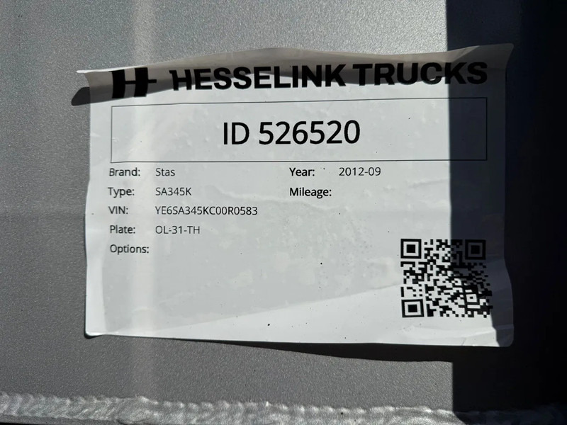 Самоскид напівпричіп Stas SA345K 60m3 Vol-alu Klep/deuren 10 tons assen Liftas Stuuras Nieuwe apk tot 23-6-2026: фото 18
