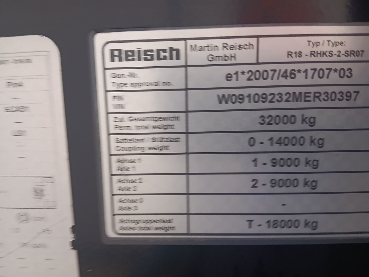 Самоскид напівпричіп Reisch RHKS-2-SR07 25m3 2-A HARDOX ALCOA FullOption5,3t: фото 12